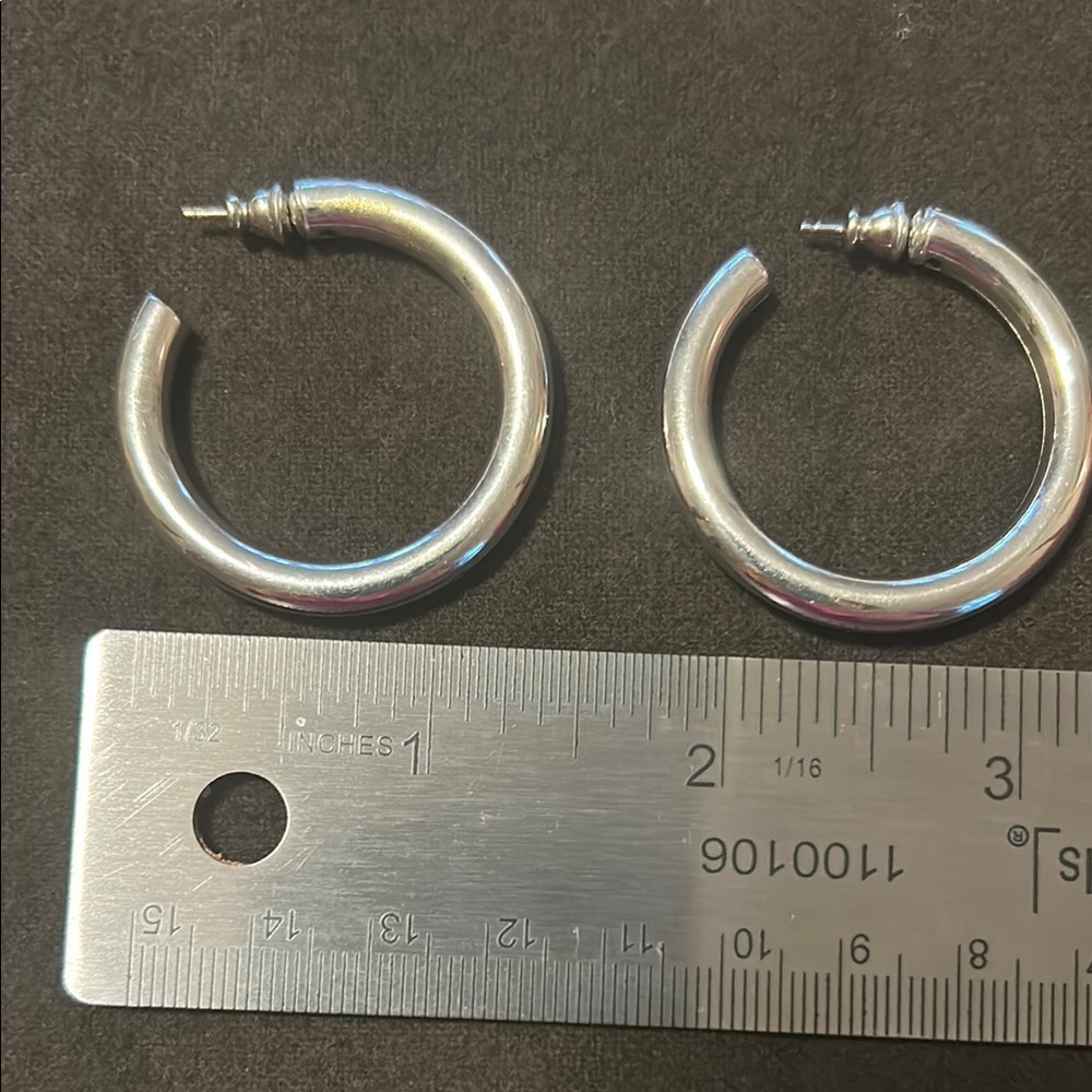 Elegant Silver Hoop Earrings
